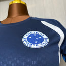 Camisa Cruzeiro de Treino 26/27 - Feminina Baby Look Azul Escuro