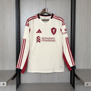 Camisa Liverpool 25/26 - Versão Manga Longa Branca