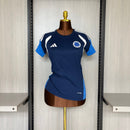 Camisa Cruzeiro de Treino 26/27 - Feminina Baby Look Azul Escuro