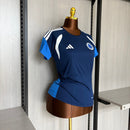 Camisa Cruzeiro de Treino 26/27 - Feminina Baby Look Azul Escuro